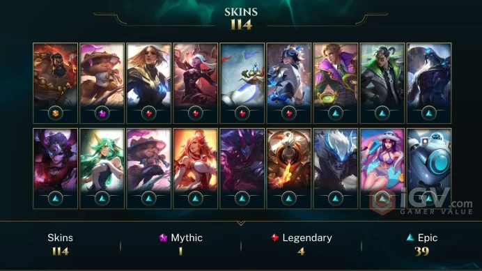 NA EMAIL CHANGEABLE 87 CHAMPIONS 114 SKINS 84ME Prestige Spirit Blossom Teemo 7k OE+INVENTORY SKINS LAST PLAY 2024
