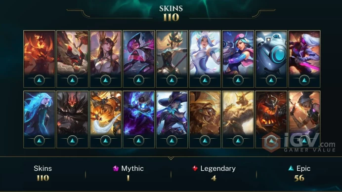 EUW | 110 Skins | 133 Champions | Level 135 | ⭐ 19582 BE | TPA Nunu & Willump | Cutthroat Graves | PROJECT: Katarina