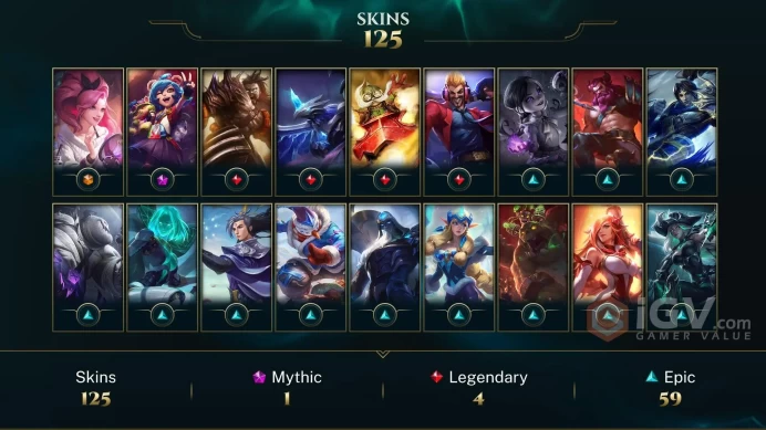EUW | 125 Skins | 172 Champions | Level 322 | 138834 BE | High Noon Varus | Star Guardian Ezreal | Riot Girl Tristana