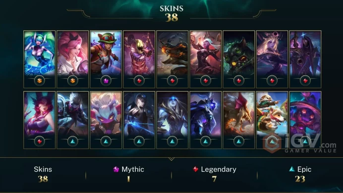 LAN | 38 Skins | 77 Champions | Level 113 | 20647 BE | Surprise Party Fiddlesticks | Happy Elf Teemo | Dark Cosmic Lux