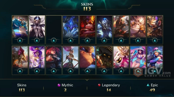 OCE EMAIL CHANGEABLE 103 CHAMPIONS 113 SKINS Prestige Star Guardian Soraka ELEMENTALIST LUX GUN GODDESS MF 38 CHROMA 40 ME TOWER NASHOR ICON 