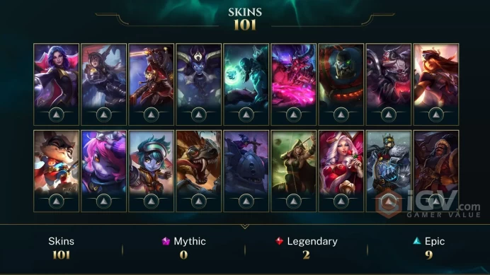[EUW] | 101 Skin | 117 Champ | Diamond IV | 147 RP | Email Access | 2025 Ready | 9770 BE | Honor 3 | Level 68