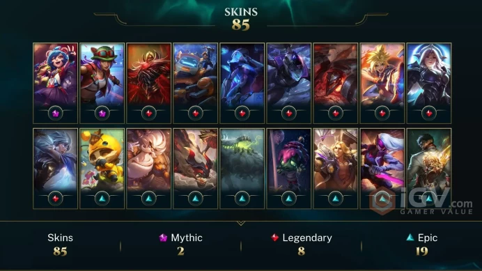 [EUW] | 85 Skin | 146 Champ | Unranked | ⏳ 44 RP | Email Access | 2025 Ready | ⭐ 6112 BE | Honor 3 | Level 121