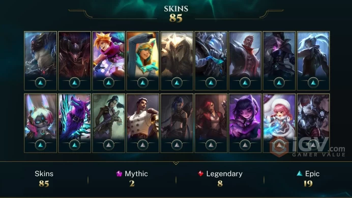 [EUW] | 85 Skin | 146 Champ | Unranked | ⏳ 44 RP | Email Access | 2025 Ready | ⭐ 6112 BE | Honor 3 | Level 121