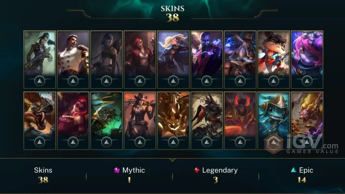[EUW] | 38 Skin | 59 Champ | Unranked | ⏳ 4378 RP | ⭐ Email Access | 2025 Ready | 6703 BE | Honor 3 | Level 77