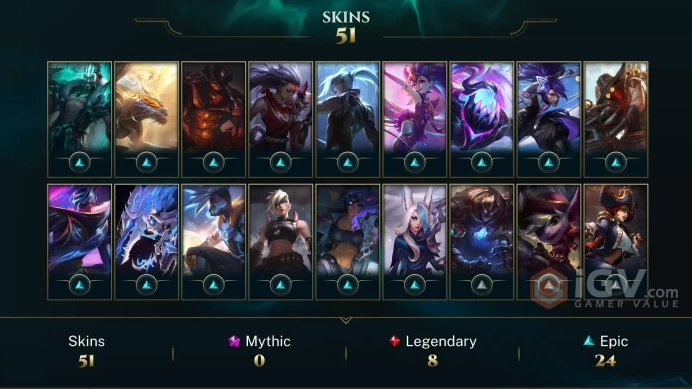 [TR] | 51 Skin | 115 Champ | Unranked | 0 RP | Email Access | 2025 Ready | 18801 BE | Honor 3 | Level 219