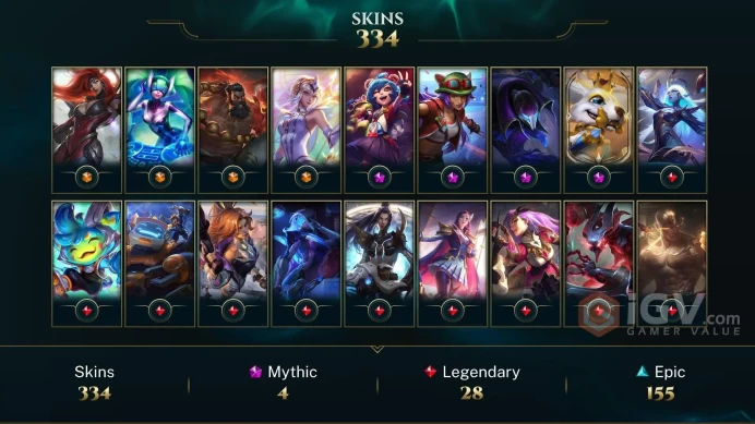 [EUW] | 334 Skin | 171 Champ | Unranked | 71 RP | Email Access | 2025 Ready | 85396 BE | Honor 3 | Level 638