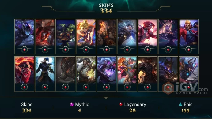 [EUW] | 334 Skin | 171 Champ | Unranked | 71 RP | Email Access | 2025 Ready | 85396 BE | Honor 3 | Level 638