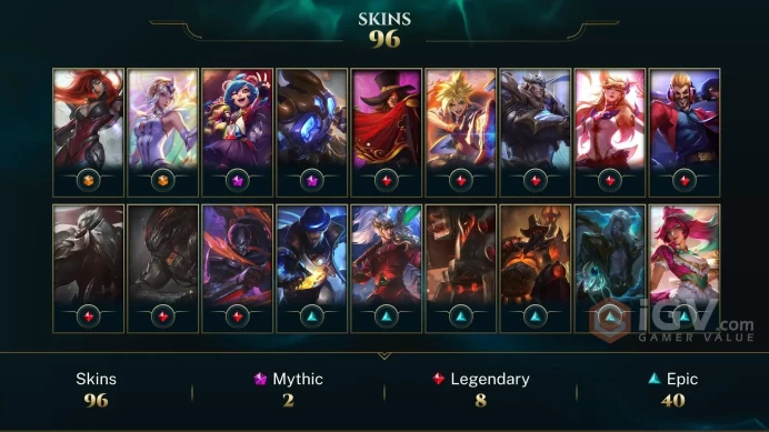 [TR] | 96 Skin | 139 Champ | Unranked | 5 RP | Email Access | 2025 Ready | 6418 BE | Honor 3 | Level 264