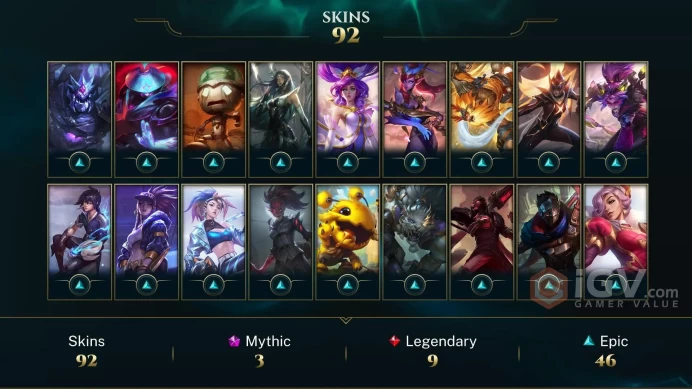 [TR] | 92 Skin | 172 Champ | Unranked | 91 RP | Email Access | 2025 Ready | 110293 BE | Honor 3 | Level 299
