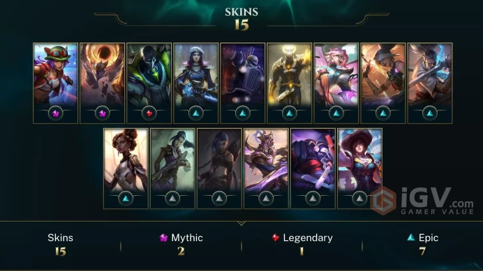 [NA] | 16 Skin | 48 Champ | Unranked | 130 RP | Email Access | 2025 Ready | 11740 BE | Honor 3 | Level 48
