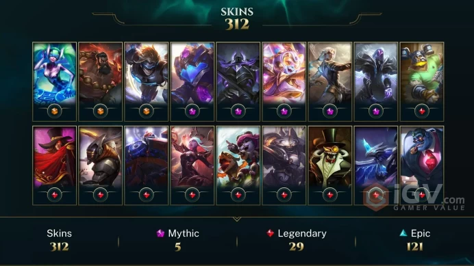 [EUW] | 312 Skin | 166 Champ | Unranked | 45 RP | Email Access | 2025 Ready | 15349 BE | Honor 3 | Level 237