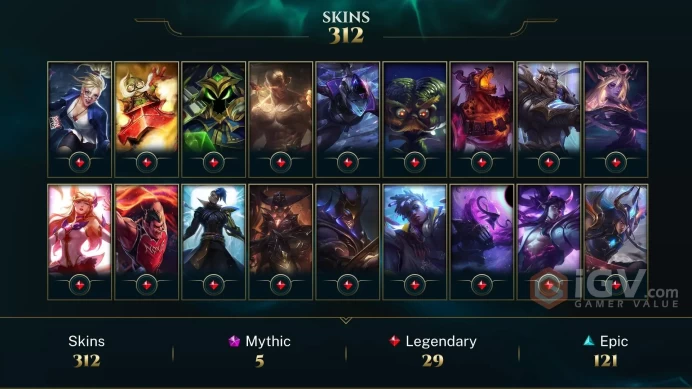 [EUW] | 312 Skin | 166 Champ | Unranked | 45 RP | Email Access | 2025 Ready | 15349 BE | Honor 3 | Level 237