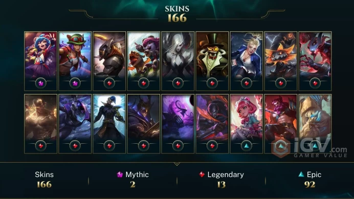 [EUW] | 166 Skin | 158 Champ | Unranked | 1 RP | Email Access | 2025 Ready | 17386 BE | Honor 3 | Level 516