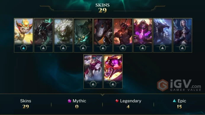 LAS | 34 Skins | 63 Champions | Level 124 | 82606 BE | Three Honors Akshan | Galactic Renekton | Heavenscale Smolder