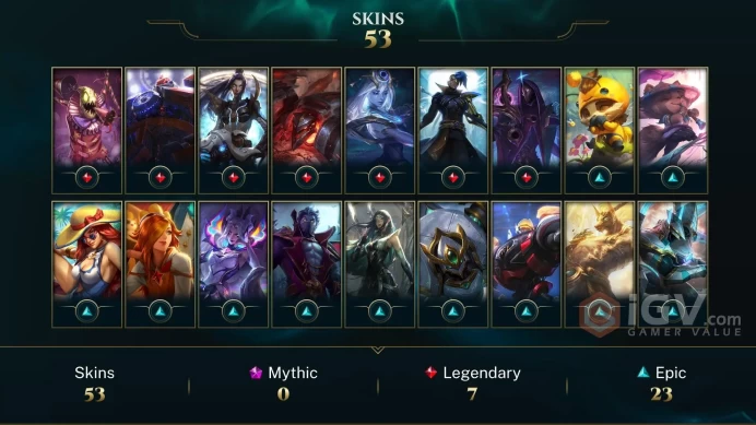 [TR] | 55 Skin | 117 Champ | Unranked | 0 RP | Email Access | 2025 Ready | 562 BE | Honor 3 | Level 150