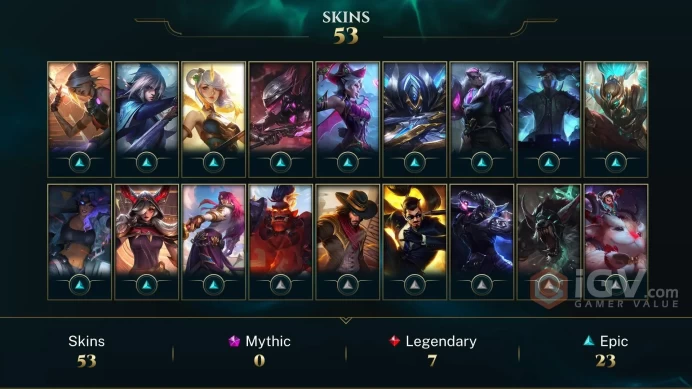 [TR] | 55 Skin | 117 Champ | Unranked | 0 RP | Email Access | 2025 Ready | 562 BE | Honor 3 | Level 150
