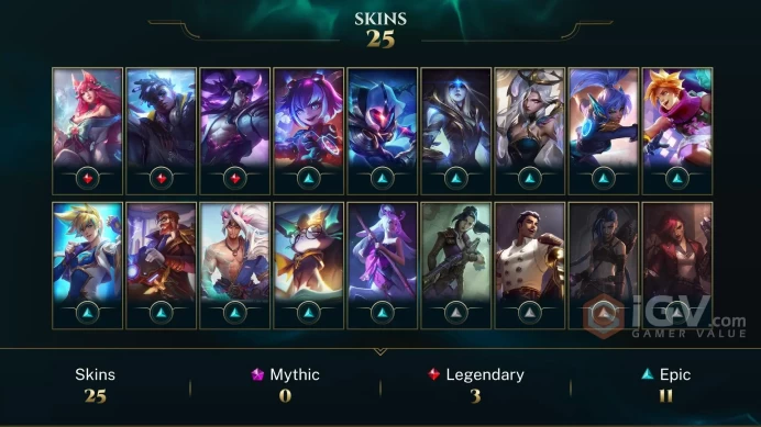NA | 25 Skins | 44 Champions | Level 46 | 381 BE | Arcane Undercity Vi | Waterloo Miss Fortune | Spirit Blossom Thresh