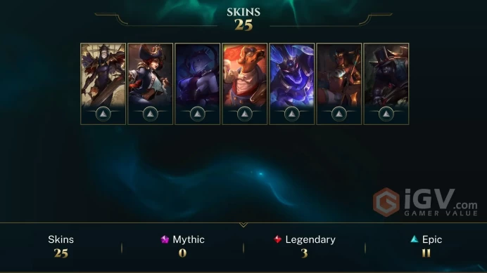 NA | 25 Skins | 44 Champions | Level 46 | 381 BE | Arcane Undercity Vi | Waterloo Miss Fortune | Spirit Blossom Thresh