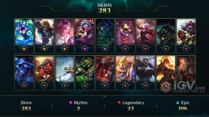 [EUW] | 283 Skin | 171 Champ | Unranked | 20 RP | Email Access | 2025 Ready | 52230 BE | Honor 3 | Level 426