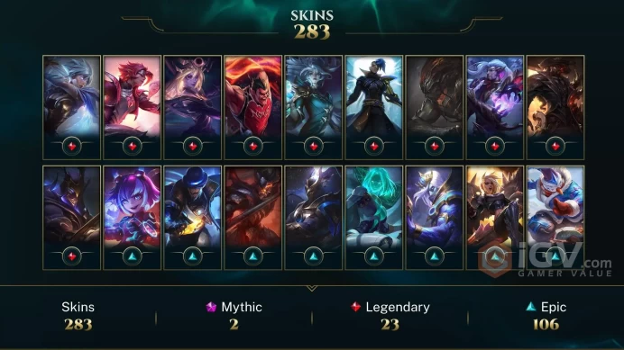 [EUW] | 283 Skin | 171 Champ | Unranked | 20 RP | Email Access | 2025 Ready | 52230 BE | Honor 3 | Level 426