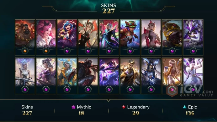 [EUW] | 227 Skin | 172 Champ | Unranked | 10 RP | Email Access | 2025 Ready | 123523 BE | Honor 3 | Level 647