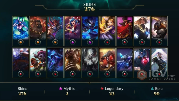 [EUW] | 275 Skin | 170 Champ | Silver 4 | Email Access | Level 393 | Honor 3 | 59 RP | 2025 Ready | 233965 BE #MOMJA5EU