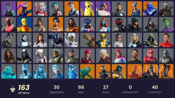 (PC PSN XBOX) 163 skins | ARCANE VI / Master Chief | Astro Jack | Gold Midas | Gold Brutus | Sultura | Cloud Striker | Fixer | Snake Eyes | Arca