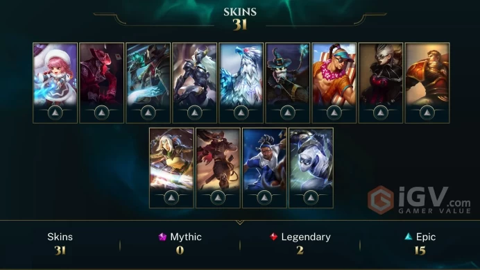 [TR] | 31 Skin | 78 Champ | Unranked | Level 122 | 1450 BE | Email Access | 2025 Ready | 15 RP | Honor 3 #234HBATR