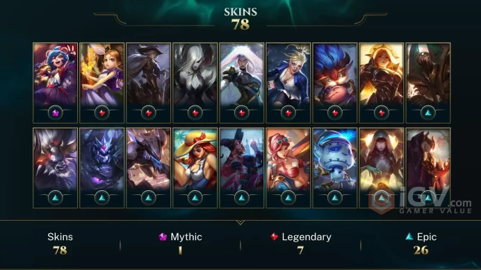 [TR] | 78 Skin | 141 Champ | Unranked | Honor 3 | 2025 Ready | 20 RP | 34447 BE | Level 431 | Email Access #CF1FSVTR