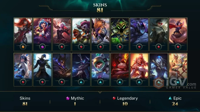 [TR] | 81 Skin | 151 Champ | Unranked | Email Access | 9228 BE | 2025 Ready | 45 RP | Level 383 | Honor 3 #Z3DA2UTR