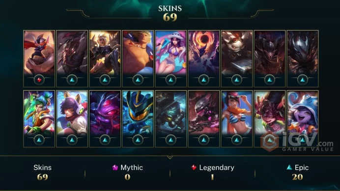 [NA]Level 75 61Champ/69Skin + 1Legendary/20Epic Full Access High Quality Account Instant Delivery Ranked Ready