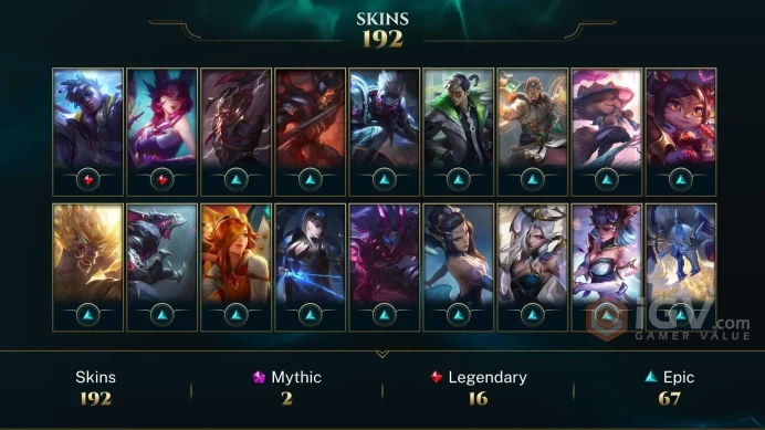 [D35] NA/EUW/OCE/JP/ 172 heroes / 191skins /  Instant Delivery/ Can change bound email and password/Can be transferred to any server