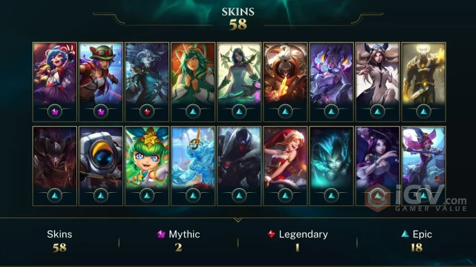 【LAN 】Level 464    150 Champ/ 58 Skins   Full Access  High Quality Account  Instant Delivery️