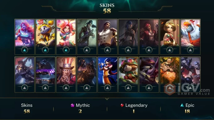 【LAN 】Level 464    150 Champ/ 58 Skins   Full Access  High Quality Account  Instant Delivery️
