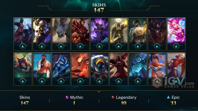 【LAN 】Level 192    150 Champ/ 147 Skins   Full Access  High Quality Account  Instant Delivery️