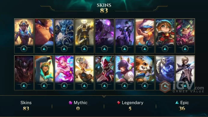 【LAN 】Level 189 108 Champ/83 Skins Full Access High Quality Account Instant Delivery️