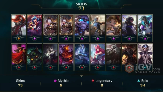 EUW EMAIL CHANGEABLE 121 CHAMPIONS 74 SKINS 8 MYTHIC PRESTIGE: ZOE KAYN IRELIA 2X EKKO SENNA Honor 4 