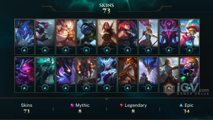 EUW EMAIL CHANGEABLE 121 CHAMPIONS 74 SKINS 8 MYTHIC PRESTIGE: ZOE KAYN IRELIA 2X EKKO SENNA Honor 4 
