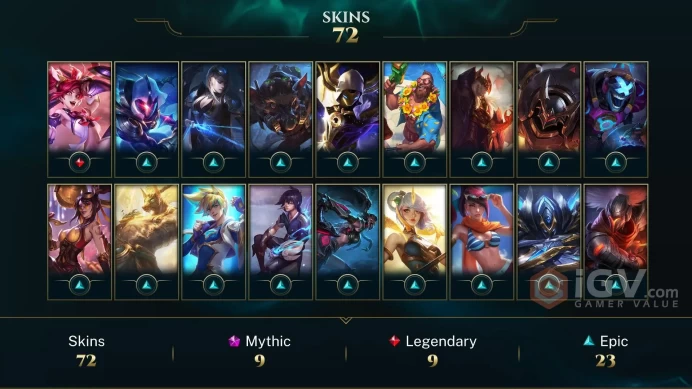 OCE EMAIL CHANGEABLE 93 CHAMPIONS 72 SKINS+inventory PRESTIGE: FIZZ 2X MF 2X  NEEKO 2X QIYANA 2X  110ME 39 CHROMA LAST PLAY 2022