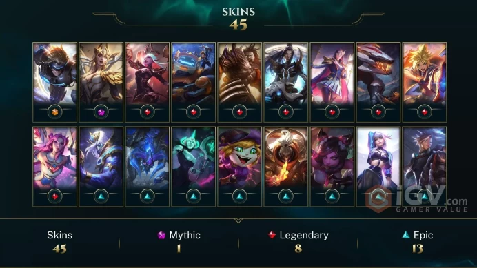 【LAN 】Level 148 91 Champ/ 45 Skins Full Access High Quality Account Instant Delivery️