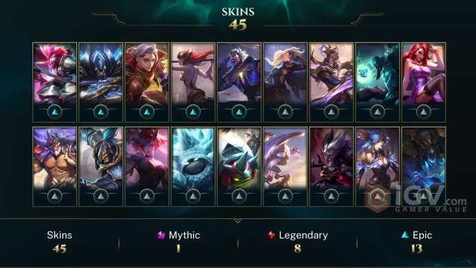 【LAN 】Level 148 91 Champ/ 45 Skins Full Access High Quality Account Instant Delivery️