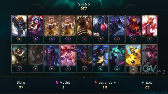 EUW EMAIL CHANGEABLE 122 CHAMPIONS 87 SKINS 6 VICTORIOUS Prestige K/DA Ahri 2X Pulsefire Ezreal 20 LITTLE LEGENDS LAST PLAY 2023