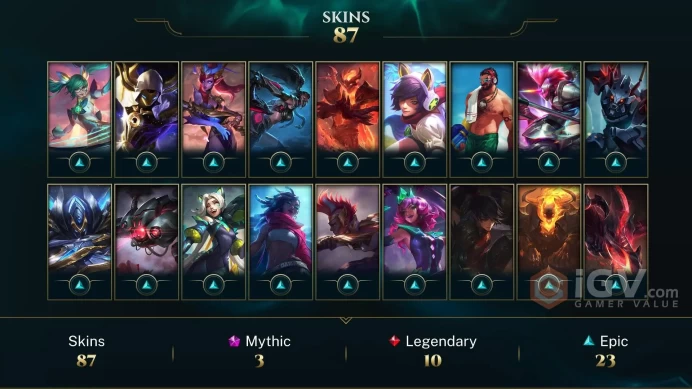 EUW EMAIL CHANGEABLE 122 CHAMPIONS 87 SKINS 6 VICTORIOUS Prestige K/DA Ahri 2X Pulsefire Ezreal 20 LITTLE LEGENDS LAST PLAY 2023