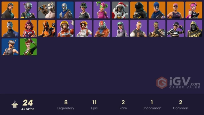 [PC/PSN/XBOX] 24 skins | Ultimeate STW | Take The L |  Blue Squire | Psycho Bandit | The Reaper |  Elite Agent | Mako | Orange Justice | 1950 VB
