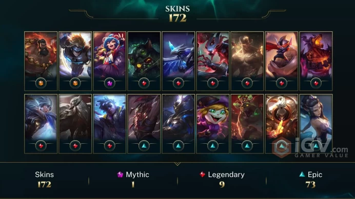 【LAN 】Level 291 150 Champ/ 172 Skins Full Access High Quality Account Instant Delivery️