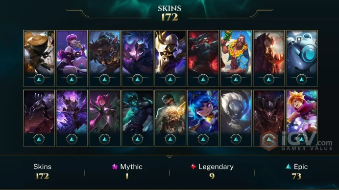 【LAN 】Level 291 150 Champ/ 172 Skins Full Access High Quality Account Instant Delivery️