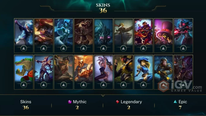[D71] NA/EUW/OCE/JP/ 102 heroes / 36skins /  Instant Delivery/ Can change bound email and password/Can be transferred to any server