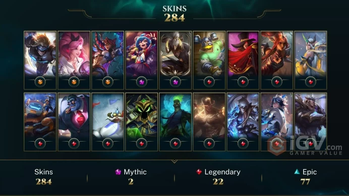 [D79] NA/EUW/OCE/JP/ 172 heroes / 284skins /  Instant Delivery/ Can change bound email and password/Can be transferred to any server