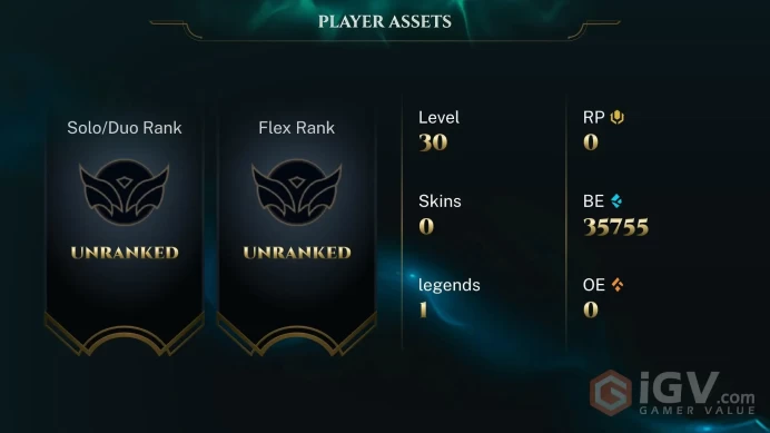 [EUW SERVER] Unranked Smurf Account with 30,000+ Blue Essence | lvl 30 + ◈10 Matches Games Played◈ FULL ACCESS